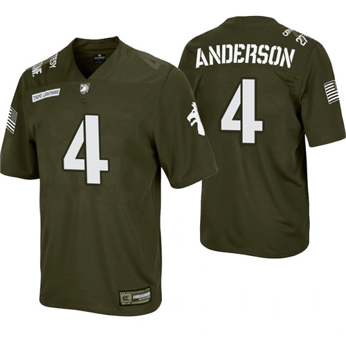 Army Black Knights 4 Christian Anderson Rivalry Football Replica Jerseys Green