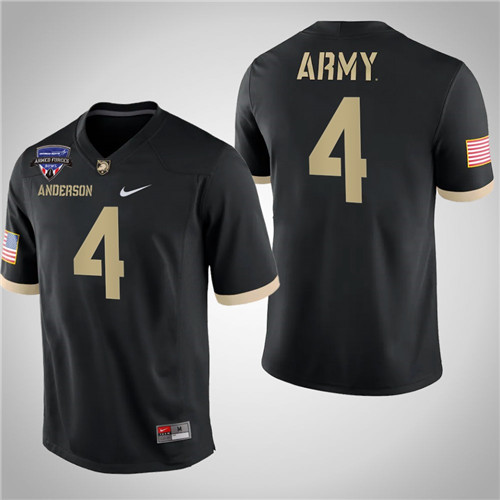 Army Black Knights 4 Jabari Moore 2021 Armed Forces Bowl Champions Jersey Black