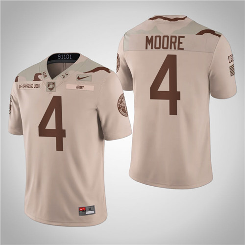 Army Black Knights 4 Jabari Moore Alternate United We Stand Jersey Oatmeal