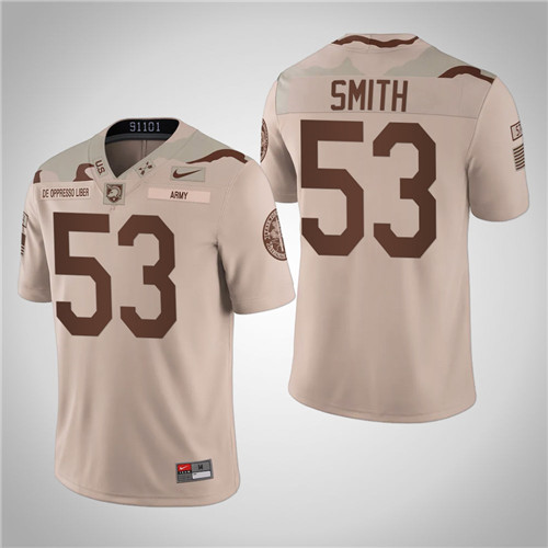 Army Black Knights 53 Arik Smith Alternate United We Stand Jersey Oatmeal