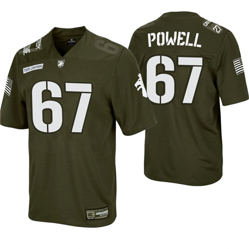Army Black Knights 67 Dean Powell Rivalry Football Replica Jersey Green