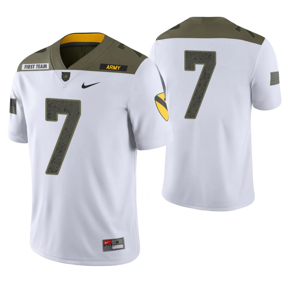 Army Black Knights 7 Jemel Jones Limited Edition 1st Cavalry Division Jersey White