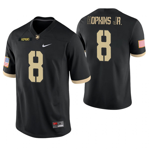 Army Black Knights 8 Kelvin Hopkins Jr. Game College Football Jersey Black