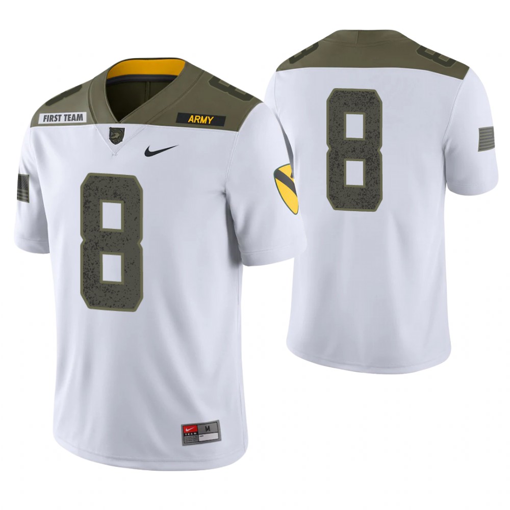 Army Black Knights 8 Kelvin Hopkins Jr. Limited Edition 1st Cavalry Division Jersey White