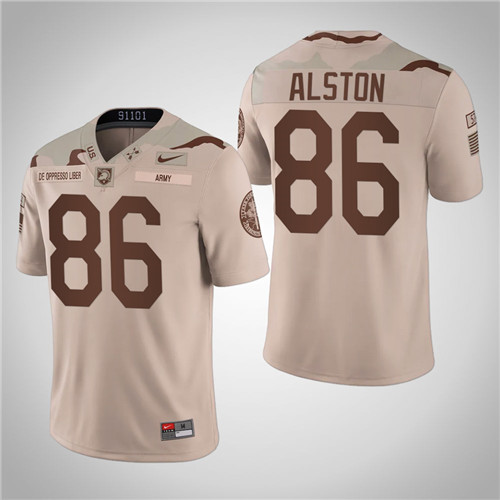 Army Black Knights 86 Isaiah Alston Alternate United We Stand Jersey Oatmeal