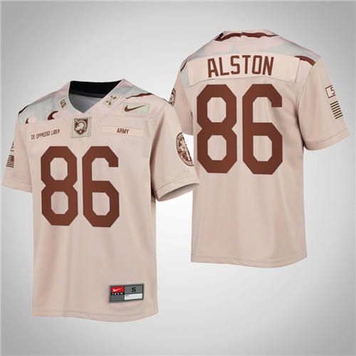 Army Black Knights Isaiah Alston United We Stand Rivalry Special Game Jersey Oatmeal