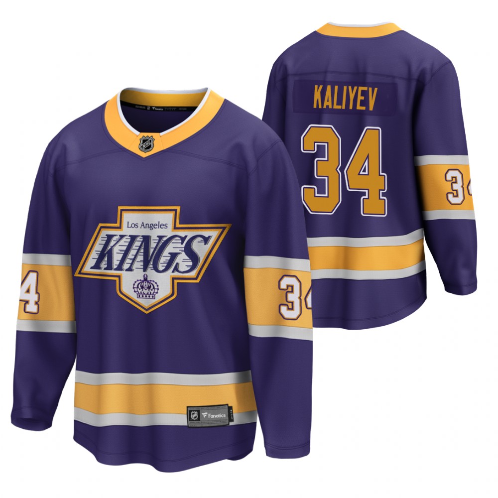 Arthur Kaliyev Los Angeles Kings Reverse Retro Purple Men's Jersey Breakaway Player