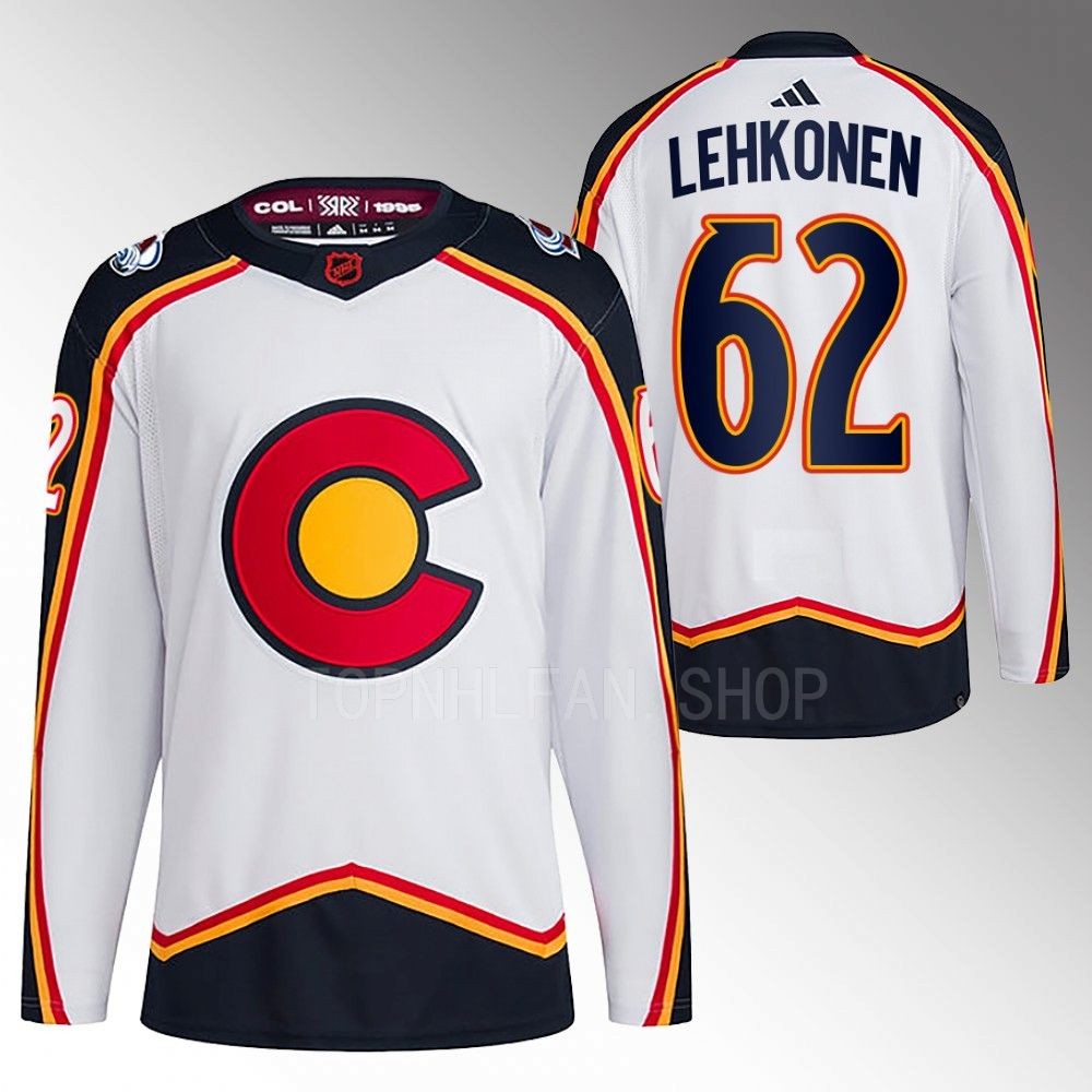 Artturi Lehkonen 2022 Colorado Avalanche White Reverse Retro 2.0 Authentic Primegreen Jersey