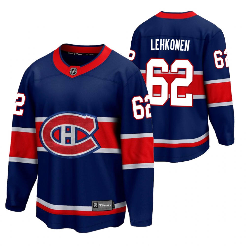 Artturi Lehkonen Canadiens 2021 Reverse Retro Royal Jersey Special Edition