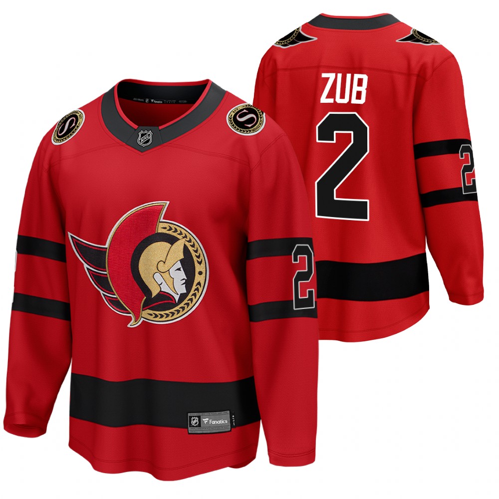 Artyom Zub Ottawa Senators 2021 Reverse Retro Red Jersey Special Edition Stitched