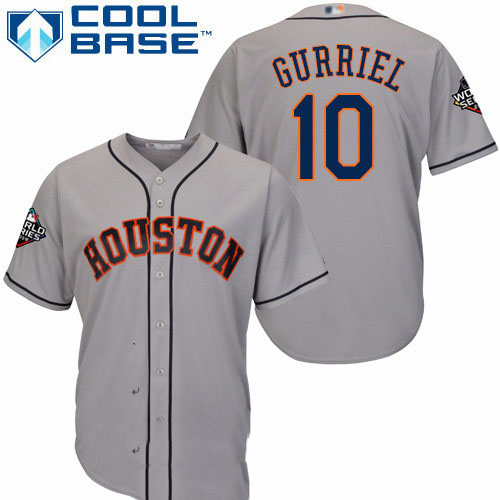 Astros #10 Yuli Gurriel Grey Cool Base 2019 World Series Bound Stitched Youth Baseball Jersey