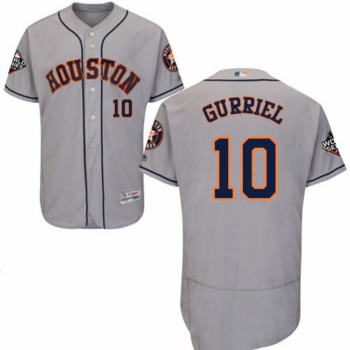 Astros #10 Yuli Gurriel Grey Flexbase Authentic Collection 2019 World Series Bound Stitched Baseball Jersey