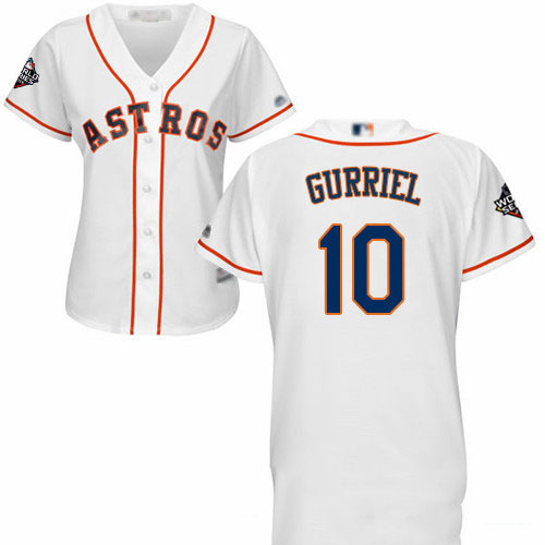 Astros #10 Yuli Gurriel White Home 2019 World Series Bound Women's Stitched Baseball Jersey