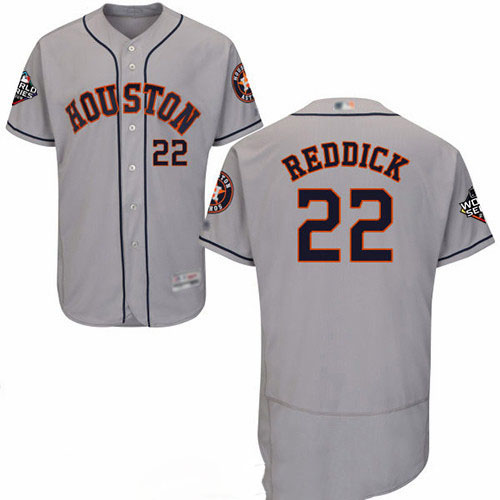 Astros #22 Josh Reddick Grey Flexbase Authentic Collection 2019 World Series Bound Stitched Baseball Jersey