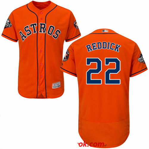 Astros #22 Josh Reddick Orange Flexbase Authentic Collection 2019 World Series Bound Stitched Baseball Jersey