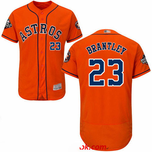Astros #23 Michael Brantley Orange Flexbase Authentic Collection 2019 World Series Bound Stitched Baseball Jersey