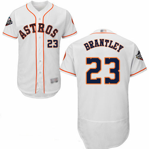 Astros #23 Michael Brantley White Flexbase Authentic Collection 2019 World Series Bound Stitched Baseball Jersey