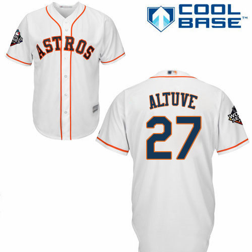 Astros #27 Jose Altuve White New Cool Base 2019 World Series Bound Stitched Baseball Jersey
