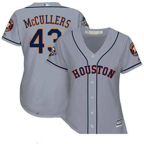 Astros #43 Lance McCullers Grey Road 2019 World Series Bound Women's Stitched Baseball Jersey
