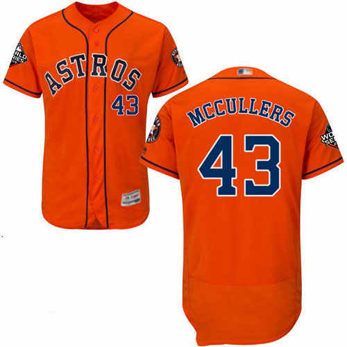 Astros #43 Lance McCullers Orange Flexbase Authentic Collection 2019 World Series Bound Stitched Baseball Jersey