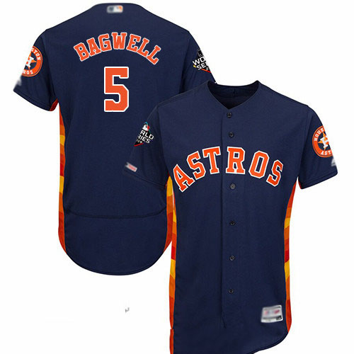 Astros #5 Jeff Bagwell Navy Blue Flexbase Authentic Collection 2019 World Series Bound Stitched Baseball Jersey