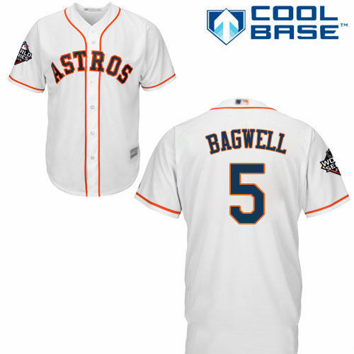 Astros #5 Jeff Bagwell White Cool Base 2019 World Series Bound Stitched Youth Baseball Jersey