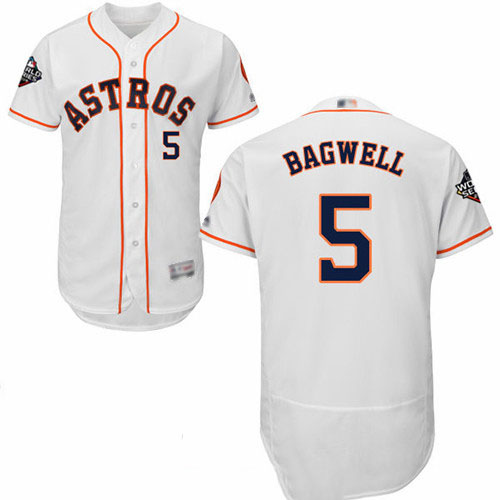 Astros #5 Jeff Bagwell White Flexbase Authentic Collection 2019 World Series Bound Stitched Baseball Jersey