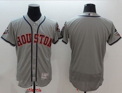 Astros Blank Grey Flexbase Authentic Collection 2019 World Series Bound Stitched Baseball Jersey