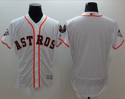 Astros Blank White Flexbase Authentic Collection 2019 World Series Bound Stitched Baseball Jersey