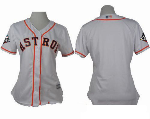 Astros Blank White Home 2019 World Series Bound Women's Stitched Baseball Jersey