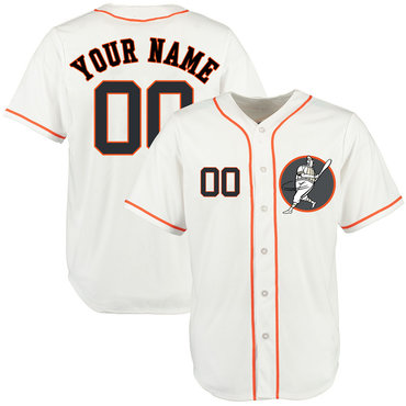 Astros White Men's Customized New Design Jersey