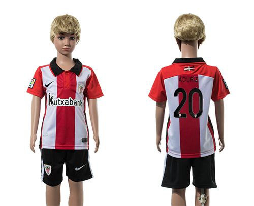 Athletic Bilbao #20 Aduriz Home Kid Soccer Club Jersey