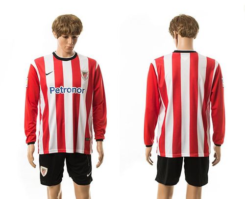 Athletic Bilbao Blank Home Long Sleeves Soccer Club Jersey