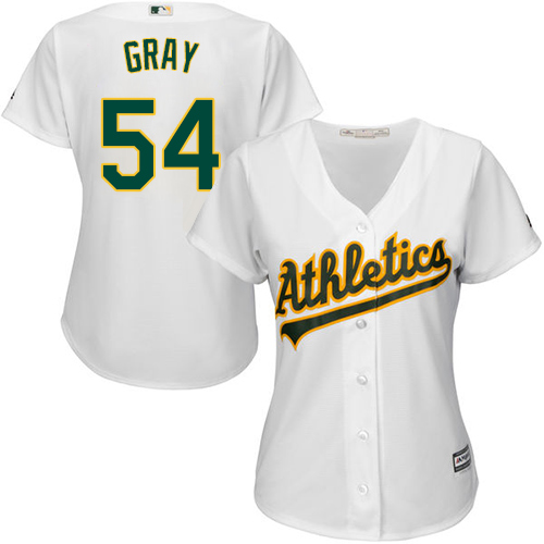 Athletics #54 Sonny Gray White Home Women's Stitched MLB Jersey