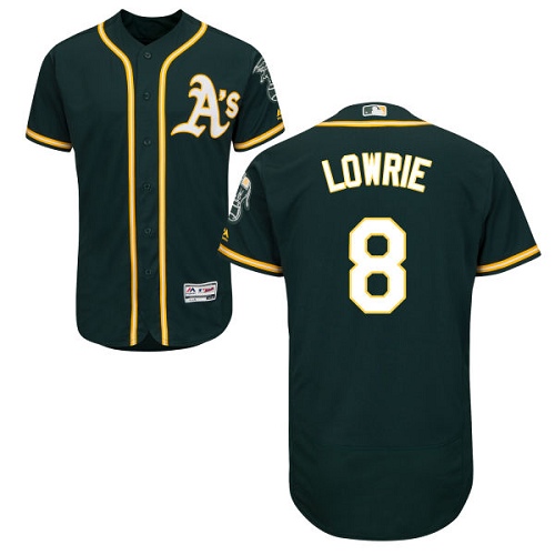 Athletics #8 Jed Lowrie Green Flexbase Authentic Collection Stitched Baseball JerseyAthletics #8 Jed Lowrie Green Flexbase Authentic Collection Stitched Baseball Jersey