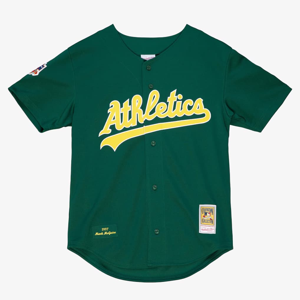 Athletics 1997 Kelly Green Authentic Player Jersey