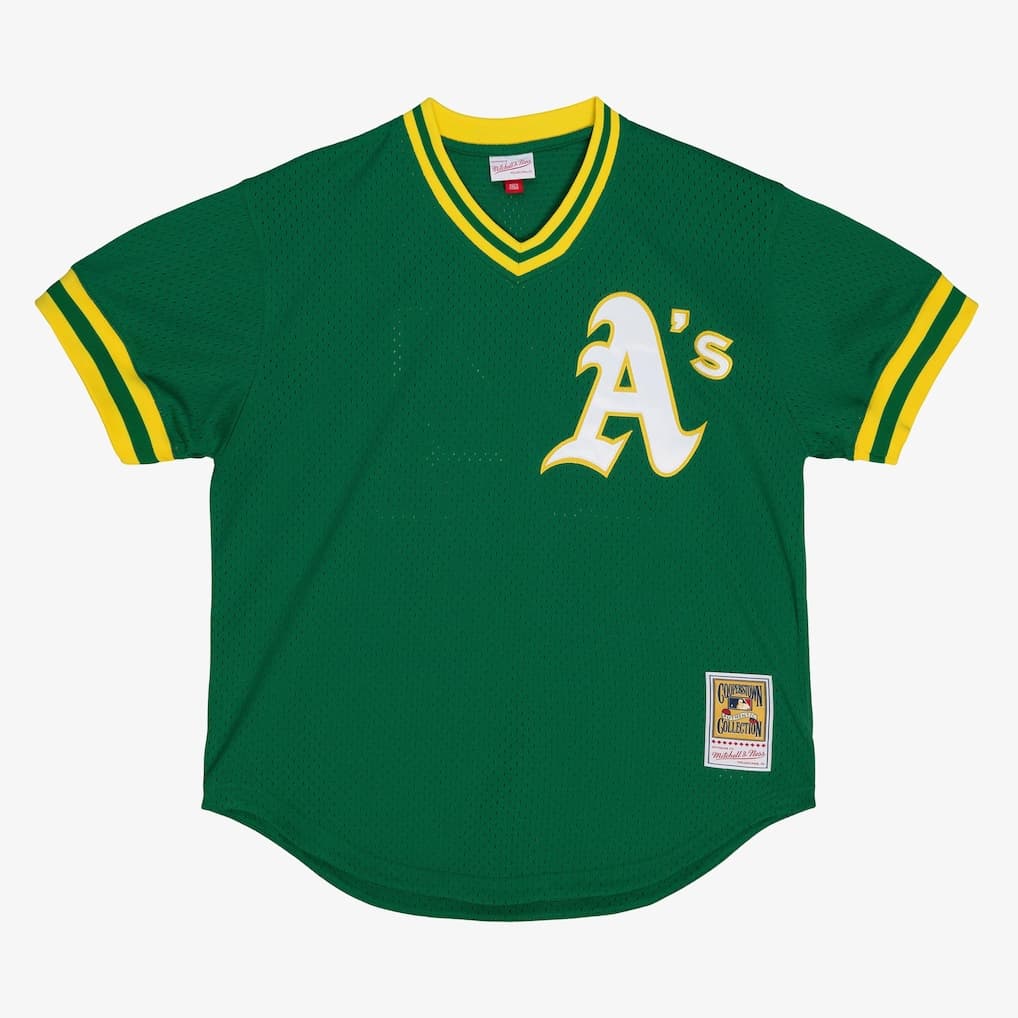 Athletics Kelly Green 1991 Mesh Batting Practice Jersey