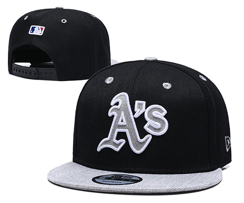 Athletics Team Logo Black Gray Adjustable Hat TX