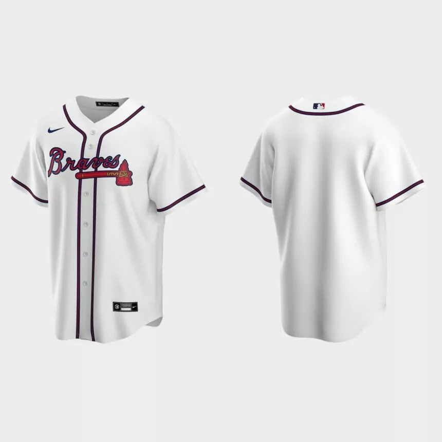 Atlanta Braves # White 2020 Replica Home Jersey