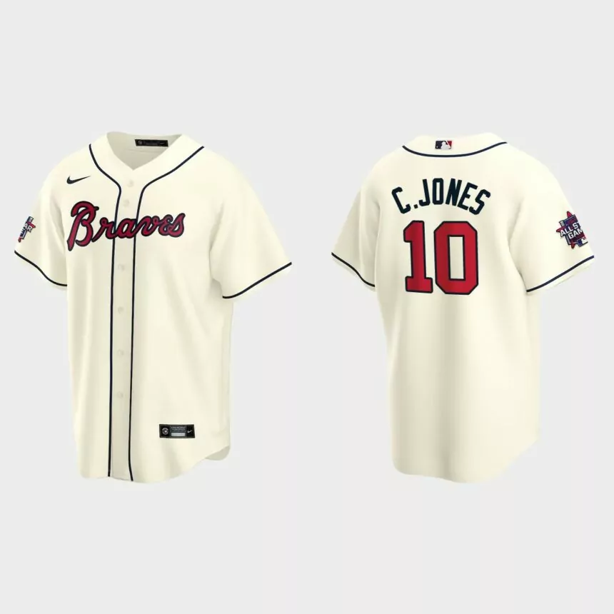 Atlanta Braves #10 Chipper Jones 2021 MLB All-Star Game Replica Jersey – Cream