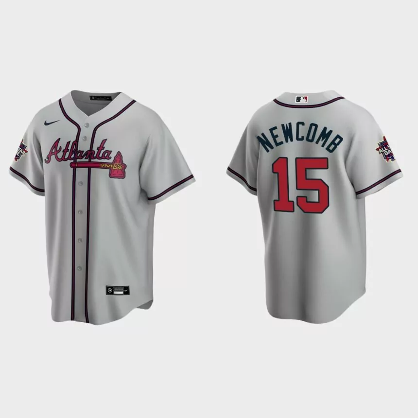 Atlanta Braves #15 Sean Newcomb Replica 2021 MLB All-Star Jersey – Gray