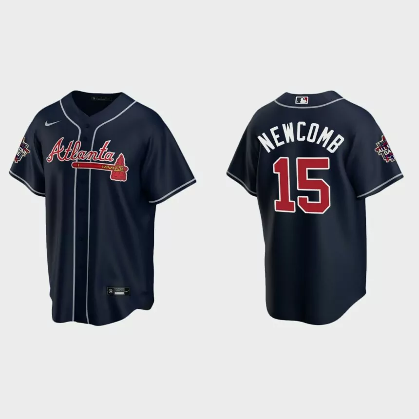 Atlanta Braves #15 Sean Newcomb Replica 2021 MLB All-Star Jersey – Navy