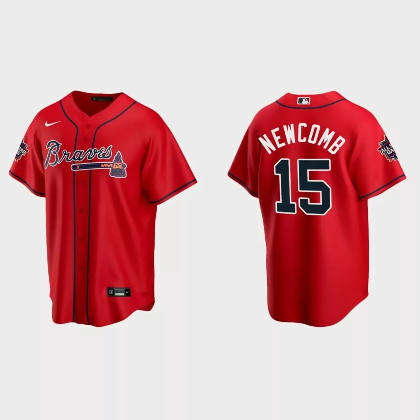 Atlanta Braves #15 Sean Newcomb Replica 2021 MLB All-Star Jersey – Red
