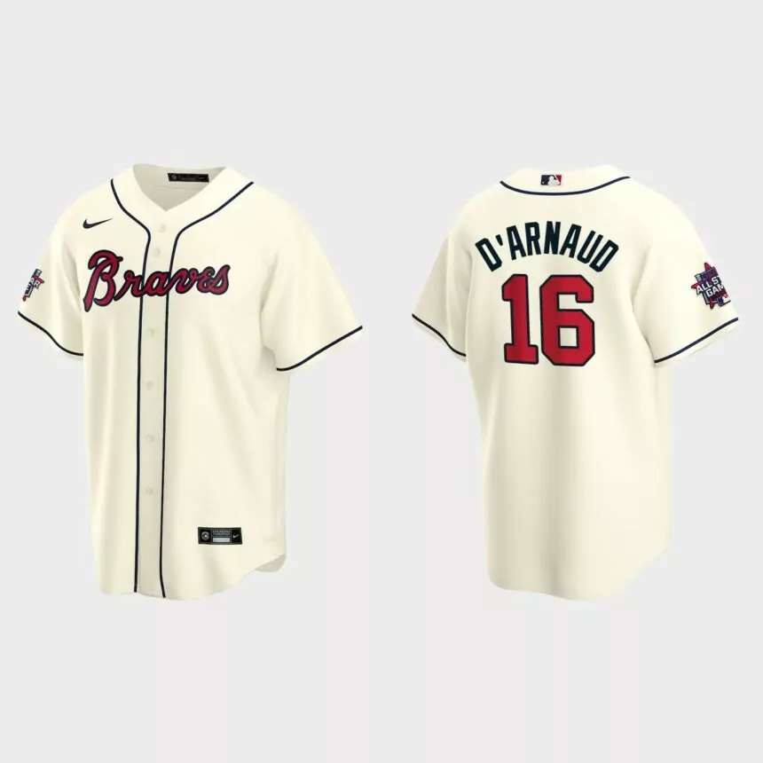 Atlanta Braves #16 Travis d’Arnaud 2021 MLB All-Star Game Replica Jersey – Cream