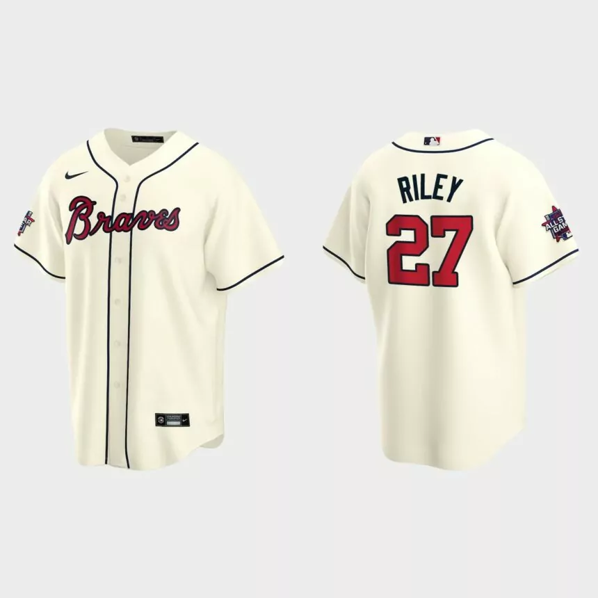 Atlanta Braves #27 Austin Riley 2021 MLB All-Star Game Replica Jersey – Cream