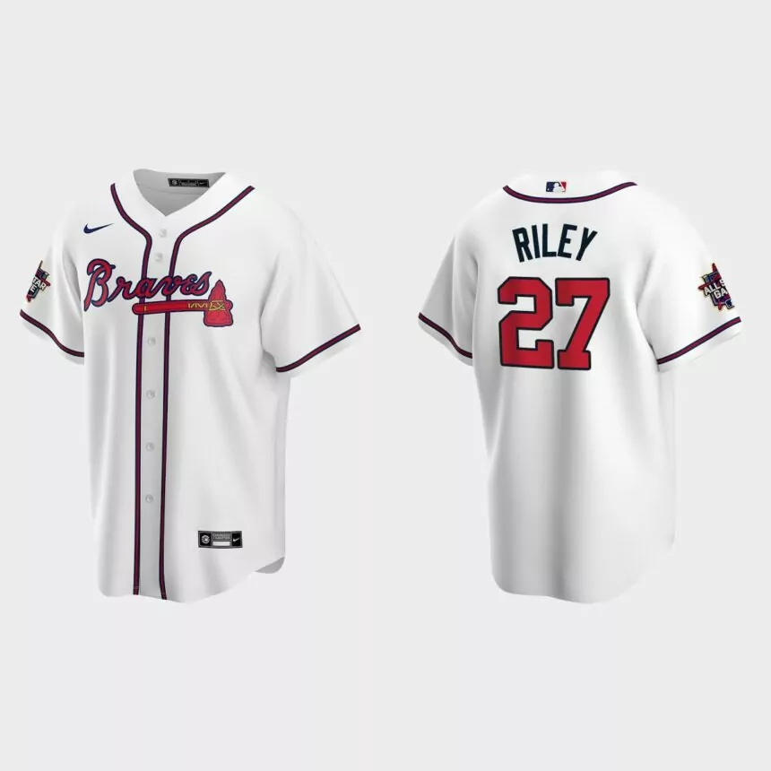 Atlanta Braves #27 Austin Riley 2021 MLB All-Star Game Replica Jersey – White