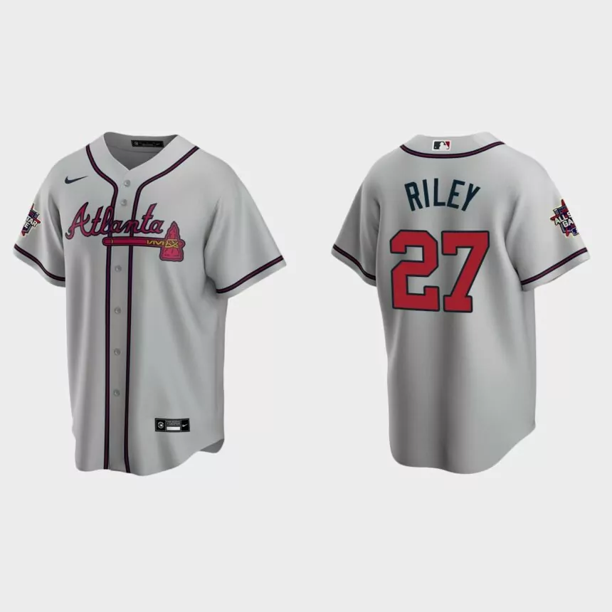 Atlanta Braves #27 Austin Riley Replica 2021 MLB All-Star Jersey – Gray