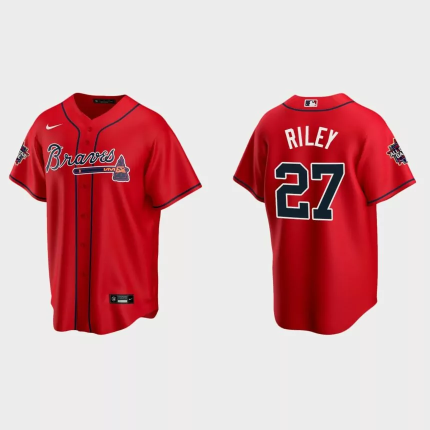 Atlanta Braves #27 Austin Riley Replica 2021 MLB All-Star Jersey – Red