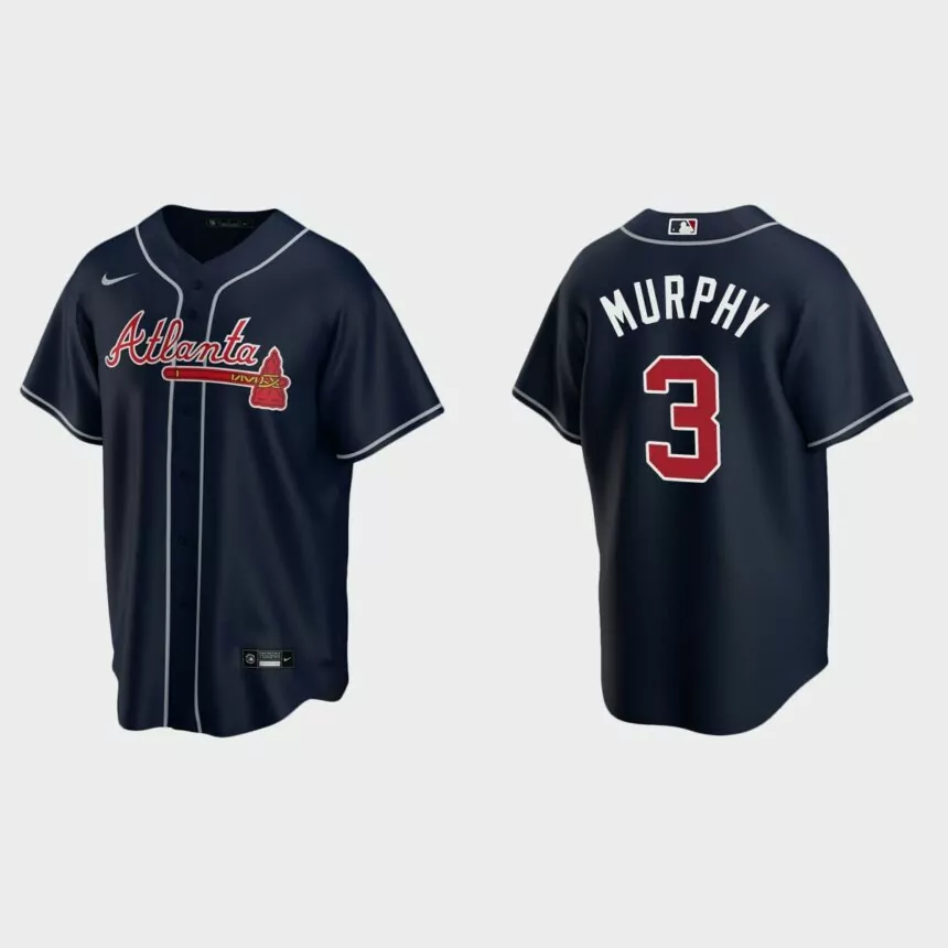 Atlanta Braves #27 Fred McGriff Navy 2020 Replica Alternate Jersey