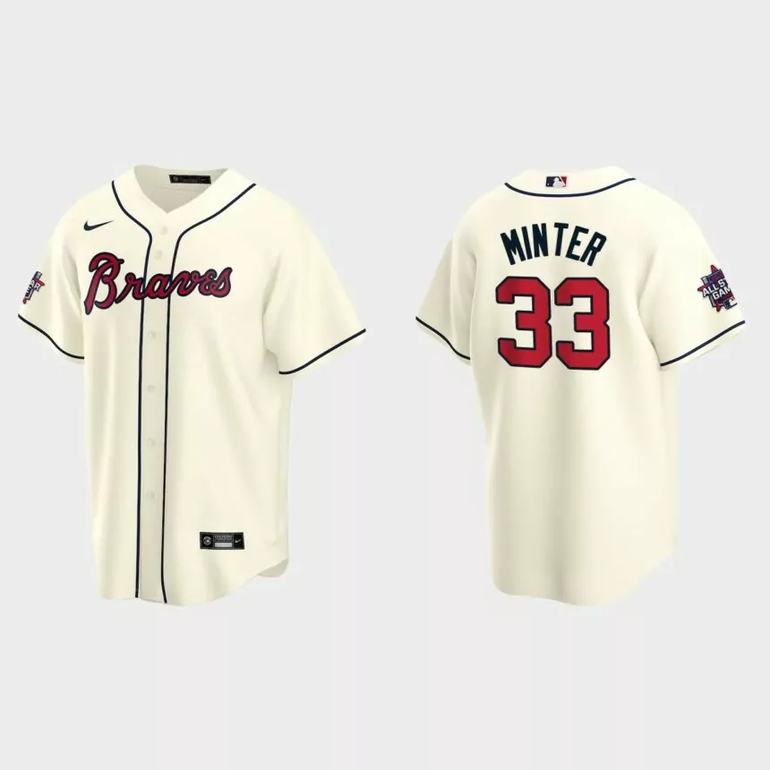 Atlanta Braves #33 A.J. Minter 2021 MLB All-Star Game Replica Jersey – Cream